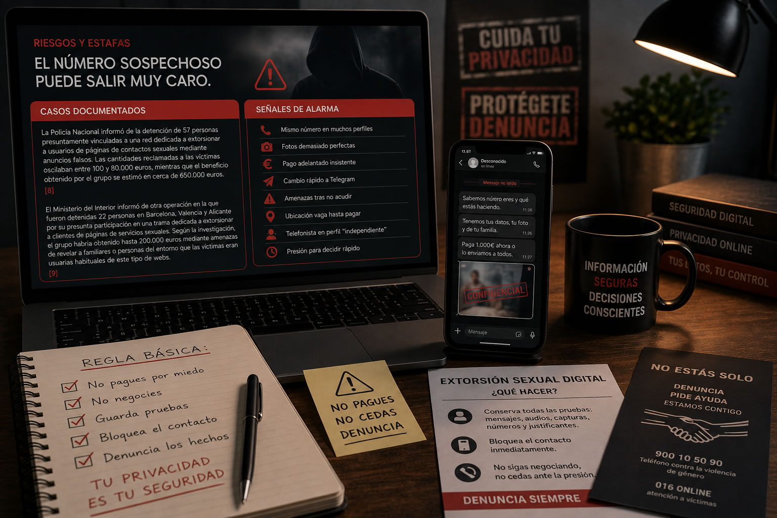 Prevenció d'estafes i amenaces associades a anuncis falsos